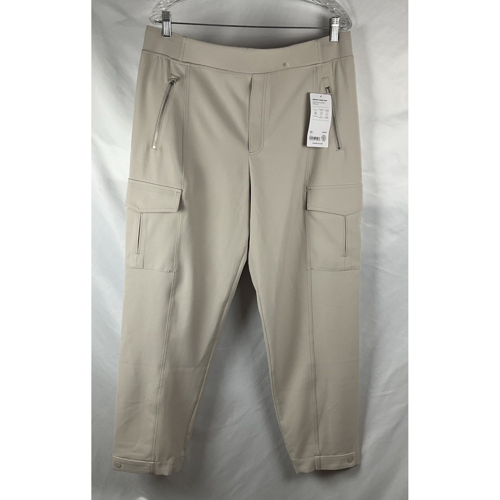 Athleta Women's Sand 16 Endless Cargo High Rise Snap Ankle Pockets Stretch Pants